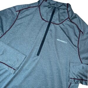 Merrell men's blue 1/4 zip‎ running shirt size XL